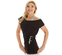 Oversize-Shirt WINSHAPE "WTR12", Damen, Gr. S, schwarz, 90% Baumwolle, 10% Elasthan, U-Boot-Ausschnitt, Shirts, Dance-Style (65466549-S) schwarz