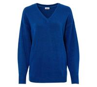 Strickpullover BONPRIX "Oversize-Strick-Pullover", Damen, Gr. 48/50 (XL), blau (arktikblau meliert), Obermaterial: 75% Polyacryl, 22% Polyester, 3% Elasthan, oversize, Pullover Strickpullover, aus wei