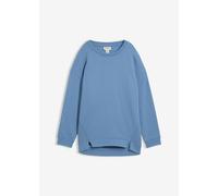 Sweatshirt BONPRIX "Oversize-Sweatshirt", Damen, Gr. 52/54 (XXL), blau (wellenblau), Sweatware, Obermaterial: 60% Baumwolle, 40% Polyester, lässig geschnitten hüftbedeckend, Rundhals, angesetztes Bünd