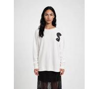 Longsweatshirt SMITH & SOUL, Damen, Gr. XS, sand, Sweatware, Obermaterial: 70% Baumwolle, 30% Polyester, unifarben, oversize hüftbedeckend, Rundhals, angesetztes Bündchen, Sweatshirts, mit kontrastfar
