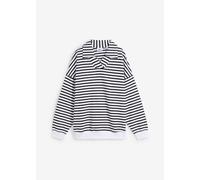 Oversize-Sweatshirt mit V-Ausschnitt und Polokragen 44/46 (L)
