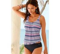 Oversize-Tankini blau-rosa-bedruckt 48