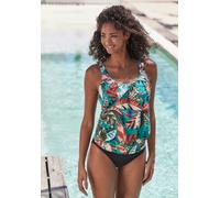 Oversize-Tankini-Top BUFFALO "Moana", Damen, Gr. 38, N-Gr, aqua bedruckt, Recycling-Polyamid, bedruckt, Bikini-Oberteile, mit modernem Allover-Print (17275260-38) aqua bedruckt