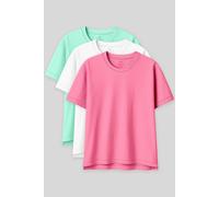 Oversized Baumwoll-Modal Rundhals-T-Shirt L