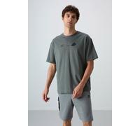 Oversized Baumwoll-Polyester Rundhalsausschnitt T-Shirt S