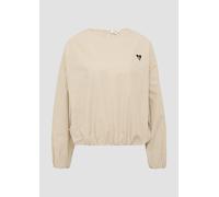 Oversized Baumwollbluse mit Herz-Stickerei 44 braun|weiß 2161033.84G5.44