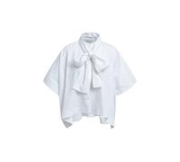 Milano Italy - oversized blouse w/ bow tie, 1/2 sleeve white - Gr. - 36/38