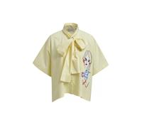 MILANO ITALY - oversized blouse w/ bow tie, 1/2 sleeve lemon print - Gr. - 40/42