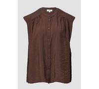 Weites Blusentop mit Raffung und Spitzen-Detail 44 braun 2165747.8828.44