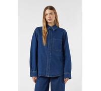 Oversized Denim-Overshirt blau XS
