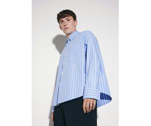 Oversized Fashion-Hemd Gestreift Blau XXL (01.852444-0013-XXL)