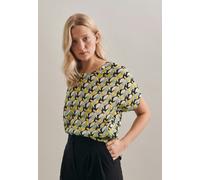 Oversized fit Shirtbluse Druck Gelb 40 (60.131372-0062-40)