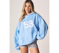 Oversized Grafik Pullover Hoodie mit Kordelzug, Frontdruck auf der Brust, Tasche in der Mitte, lässiger Schnitt, Langarm Lässig Sweatshirt