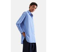 Hemdbluse SEIDENSTICKER, Damen, Gr. L (40), blau (hellblau), 100% Polyester, unifarben, oversize, ohne Ausschnitt, Blusen Hemdbluse, 1/1 Kragen Uni (55115205-40) hellblau