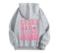 Oversized Hoodie Damen mit Rückenprint Leichte Kapuzenpullover Einfarbig Kapuzenpulli Langarmshirt Frauen Langarm Pullover Lässig Teenager Mädchen Sweatshirt für Sport Fitness Outdoor Übergangsjacke