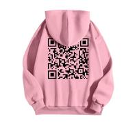Oversized Hoodie Herren, Funny Qr Code Fuck-You Hoodie Damen Herren, Lustig Sweatshirt Mit Kapuze Funky Trend Locker Warm Casual Pullover Y2K Kapuzepullover Teenager Mädchen Weihnachts Geschenk Per
