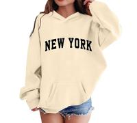 Oversized Kapuzenpullover Für Mädchen Los Angeles Buchstaben Druck Langarmshirt Pullover Sweatshirt mit Kapuzen Weiches Langarm Kapuzenpulli Kinder Pulli Hoodie Oberteile für 2-13 Jahre