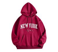 Oversized Kapuzenpullover Jungen Pullover Mit Kapuze Hoodie Jungen Pullover Jungen Kapuzen Sweatshirt Winterpullover Sweatjacke Pullover Hoodie Sweatshirt Wein L