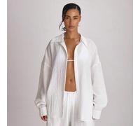 Oversized Leinenhemd als Cover-Up, Bademode, Urlaub, Sommer, Reise, Strandmode Grundlagen, Junggesellinnenabschied, Hochzeit, Braut, einfarbig, Resort