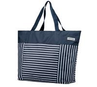 Oversized maritime Strandtasche Bag anndora® XXL in striped blue unisex Einkaufstasche AHOI - Blau Weiß Blau
