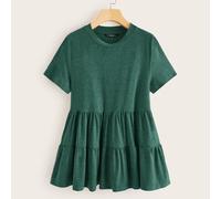 Oversized marmorierter Strick Smock-Top'