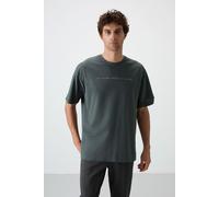 Oversized Rundhals T-Shirt mit Print S