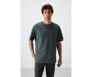 Oversized Rundhals T-Shirt mit Print S