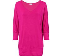 Oversize-Shirt BONPRIX "Oversized-Shirt aus fließender Viskose", Damen, Gr. 40/42 (M), rosa (magnolienpink), Obermaterial: 95% Viskose, 5% Elasthan, bequem, Shirts Oversize-Shirt, weite Passform, 3/4-