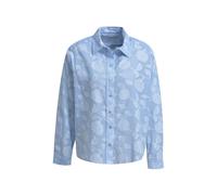 Milano Italy - oversized shirt blouse, 1/1 sleeve light blue print - Gr. - 40