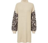 Oversized Strickkleid mit Leomuster 44/46 (L)