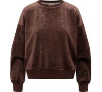 oversized Sweatshirt aus Samt "Wuss Embossed" Dark Choco L