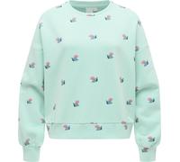 Sweatshirt RAGWEAR "WUSS SHELLS", Damen, Gr. L, mint, Sweatware, Obermaterial: 70% Baumwolle, 30% Polyester, bedruckt, normal, Rundhals, Sweatshirts Sweatshirt, Elastische Baumwollmischung und softem