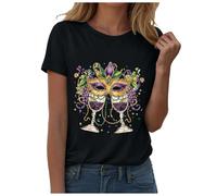 Oversized T Shirt Damen Kurzarm Pulli Oberteil Casual Lockere Basic Tee Shirts Kurzarm Rundhals Tshirt Basic Tee Tops Bauchtasche (XXL)