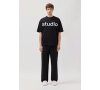 Oversized T-Shirt mit Studio Logo Schwarz L (01.755110-0039-L)
