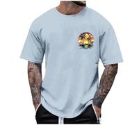 Oversized Tshirt Herren Sommer Kurzarm Rundhals T Shirt Mode Einfarbig Loose Fit Baggy Baumwolle Atmungsaktiv Basic Long Tee Shirt Männer Sommer Oberteil Casual Tops Übergroßes Longshirt