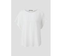 Oversized Viskose-Bluse mit verlängertem Rückenteil 36 creme