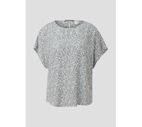 Oversized Viskose-Bluse mit verlängertem Rückenteil 40 grau|mehrfarbig 2140747.98A3.40