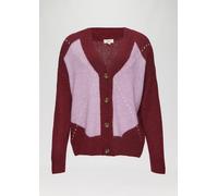 Oversized Wollmix-Strickjacke mit Argyle-Muster 38 lila 2154076.47X0.38