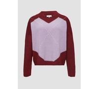 Oversized Wollmix-Strickpullover mit Argyle-Muster 36 lila 2154063.47X0.36