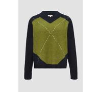 Oversized Wollmix-Strickpullover mit Argyle-Muster 40 grün 2154063.77X0.40