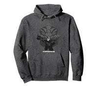 Overwatch 2 Powerful Strong Reinhardt Silhouette Chest Logo Pullover Hoodie, Unisex für Erwachsene, Anthrazit Meliert, M