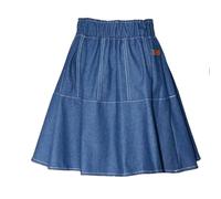 OVJENTSK Damen Sommer Casual Mini Skater Jeansrock mit Shorts Elastischer Bund Jeans Tennisrock Hohe Taille Basic Plissee Golf Skorts für Arbeit Schule Blau Einheitsgröße