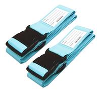 OW-Travel Koffergurt Blau Kofferband Gurt (Koffergurte 2 stück) Kofferband Auffällig. Luggage Strap Gürtel Gepäckgurt Personalisiert. Koffergurte Kofferbänder Flugreise Bunt für Koffer
