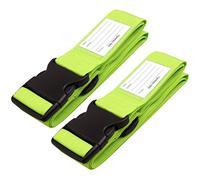 OW-Travel Koffergurt Grün Kofferband Gurt (Koffergurte 2 stück) Kofferband Auffällig. Luggage Strap Gürtel Gepäckgurt Personalisiert. Koffergurte Kofferbänder Flugreise Bunt für Koffer