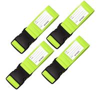 OW-Travel Koffergurt Grün Kofferband Gurt (Koffergurte 4 stück) Kofferband Auffällig. Luggage Strap Gürtel Gepäckgurt Personalisiert. Koffergurte Kofferbänder Flugreise Bunt für Koffer