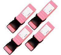 OW-Travel Koffergurt, Kofferband auffällig, Pink/Rosa Koffergurte 4 Stück