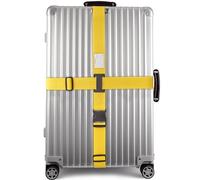 OW-Travel Koffergurt Kreuzgurt Gelb Kofferband Gurt. Gürtel Kofferband Auffällig. Luggage Strap Gepäckgurt mit Namen und Adresse. Koffergurte Kofferbänder Flugreise Bunt für Koffer Taschen