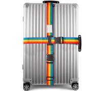 OW-Travel Koffergurt Kreuzgurt, Kofferband auffällig, Regenbogen, 1 Stück