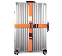 OW-Travel Koffergurt Kreuzgurt Orange Kofferband Gurt. Gürtel Kofferband Auffällig. Luggage Strap Gepäckgurt mit Namen und Adresse. Koffergurte Kofferbänder Flugreise Bunt für Koffer Taschen