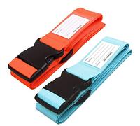 OW-Travel Koffergurt Orange und Blau Kofferband Gurt (Koffergurte 2 stück) Kofferband Auffällig.Luggage Strap Gürtel Gepäckgurt Personalisiert. Koffergurte Kofferbänder Flugreise Bunt für Koffer